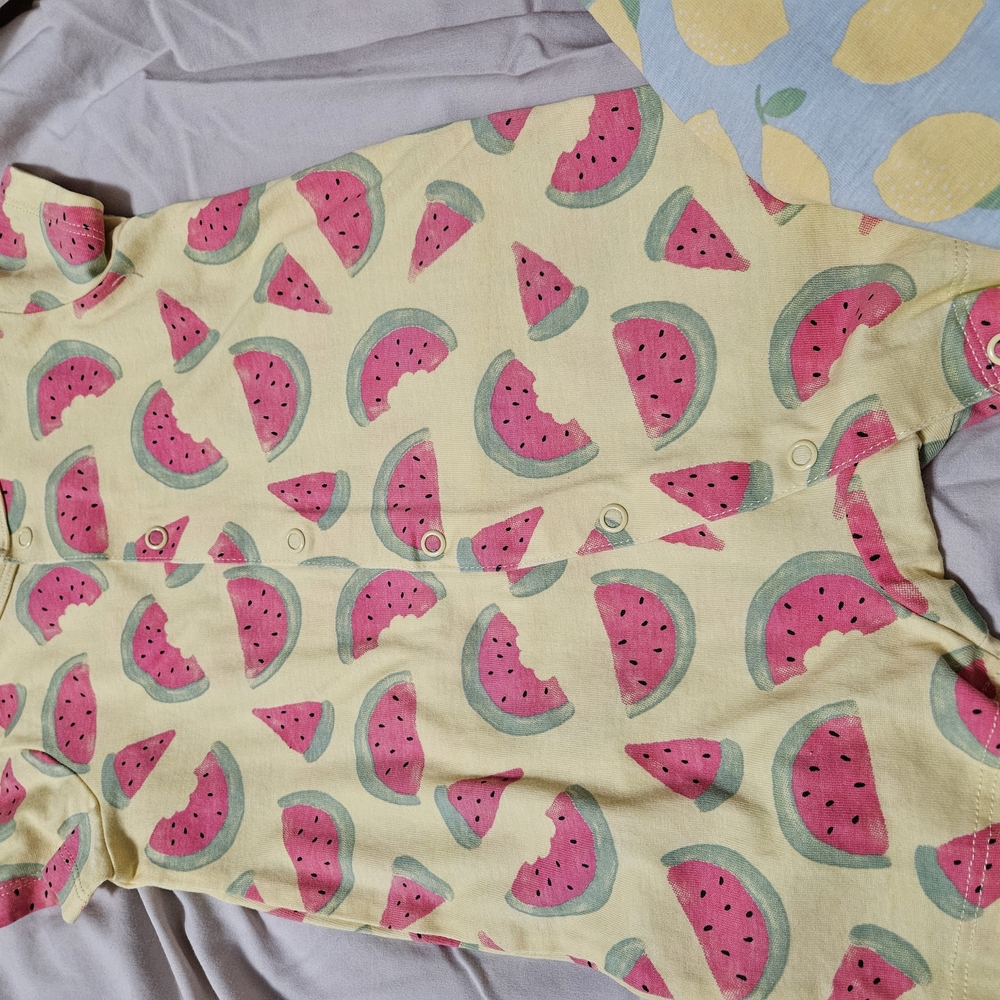 Fruiy Print Baby Rompers